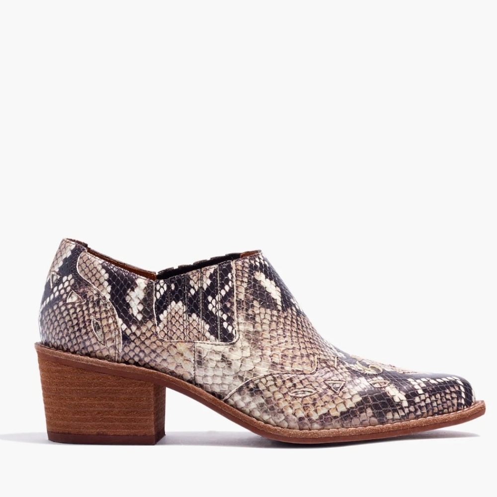 🌸 Madewell | Leather‎ Snakeskin Leather Boots, size 7 - Picture 3 of 11